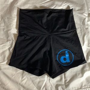 Black tight fitting short spandex